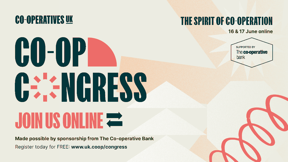 We’re offering #coops the opportunity to stream #CoopCongress ONLINE for FREE. 👩‍💻

Hear from a huge range of speakers inc <a href="/skhouryhaq/">Shirine Khoury-Haq</a>, <a href="/AndyBurnhamGM/">Andy Burnham</a>, <a href="/Voa1234/">Victor Adebowale</a> ...and many more! 

Made possible by sponsorship from <a href="/CooperativeBank/">The Co-operative Bank UK</a>. 🙌

Register now: bit.ly/3J8glPB 🙋‍♂️