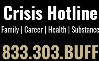Buffs4Life is there - help is available, and no Buff needs to go it alone. Buffs Helping Buffs. One call.  
#B4L #BuffsHelpingBuffs #MentalHealthMatters #WeCU #GoBuffs #Shoulder2Shoulder