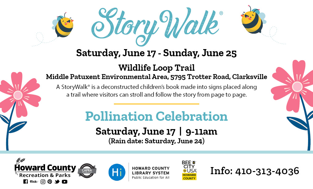 HoCo_Library's tweet image. In celebration of National #PollinatorWeek, visit the Middle Patuxent Environmental Area to enjoy a StoryWalk® featuring Flower Talk: How PlantsUse Color to Communicate by Sara Levine and illustrated by Masha D’yans.