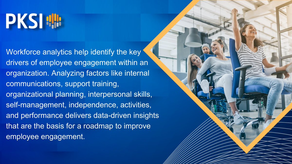 Improving employee engagement is a key to improved performance. PKSI can help. Contact us today. pksi.com/products/awa/

#HRanalytics #employeengagement #workforcemanagement #workforceanalytics
#workforcediversity #employeeattrition #employeeturnover #employeeexperience #ai