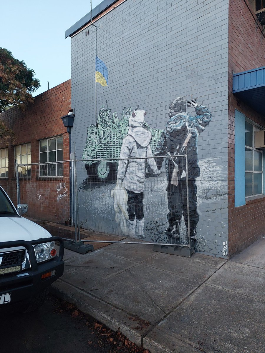 6run6e's tweet photo. Seen on faversham Street, marrickville, Sydney. 
#Ukraine #SlavaUkraini https://t.co/13CSm5OyiI