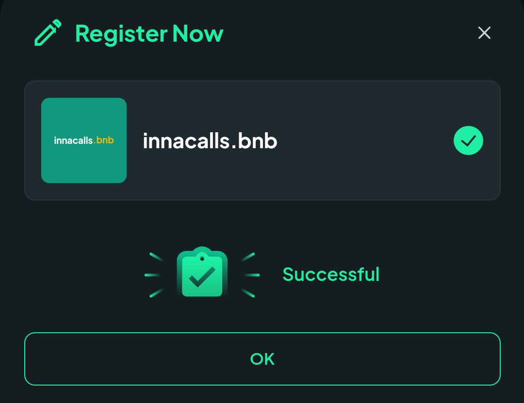 You can grab you're own Id on #BSCscan(it will show up on BSCscan instead of you're wallet)👀 and bought innacalls.bnb🔥
If u decide to grab you're own use this referral link space.id/voyage/season-…
It's an official service by #BSC and the #token is listed on binance so it's safe