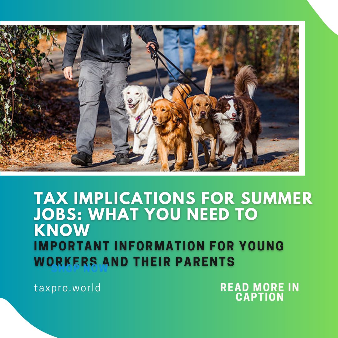Summer brings young people working extra hours, but tax implications may arise. Individuals with net earnings of $400 or more must file their own tax returns, and maintain accurate financial records.
#SummerJobs #TaxImplications #DependentTax #SelfEmployment #FinancialRecords