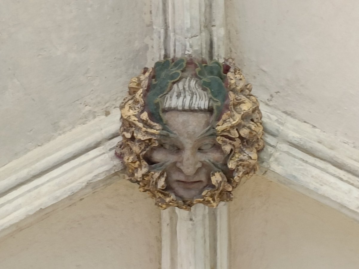 @EmilyGuerry @Nrw_Cathedral Rather sinister foliate head @Nrw_Cathedral #cloister #medieval #MedievalMonday