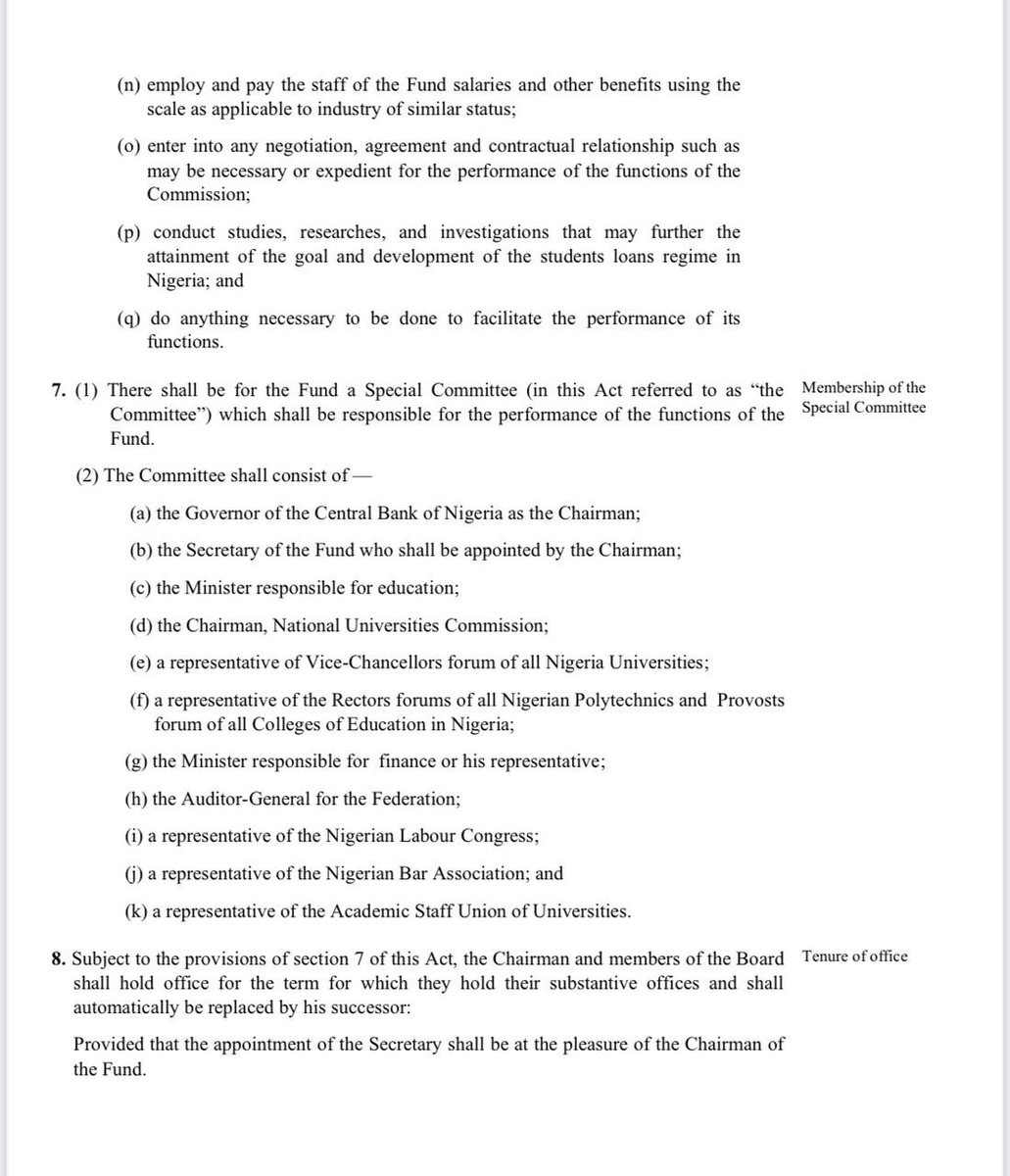 DOlusegun's tweet image. All you need to know about the Student Loan Bill that President Bola Ahmed Tinubu signed into Law today. The bill was the brain child Speaker @femigbaja as majority leader of the HOR in 2019. Bill passed all the reading and was adopted in the NASS