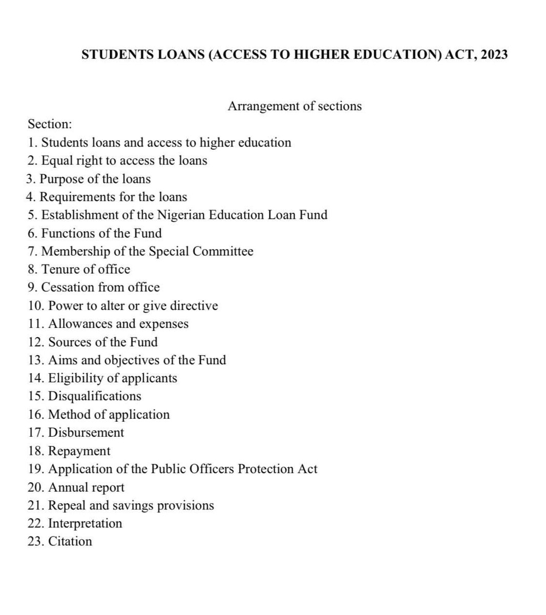 DOlusegun's tweet image. All you need to know about the Student Loan Bill that President Bola Ahmed Tinubu signed into Law today. The bill was the brain child Speaker @femigbaja as majority leader of the HOR in 2019. Bill passed all the reading and was adopted in the NASS