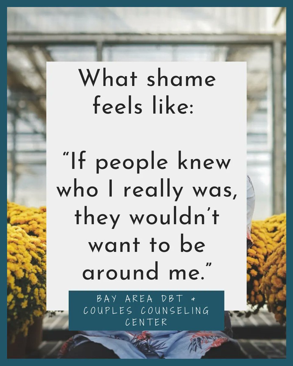 bayareadbtcc's tweet photo. Shame is a social emotion that motivates us to repair transgressions that might result in us being excluded from a group we belong to. Many of us experience a lot of unjustified shame, where we assume we will be rejected if parts of ourselves are revealed.
https://t.co/CjF2xMOULN https://t.co/ctYweSPzv9