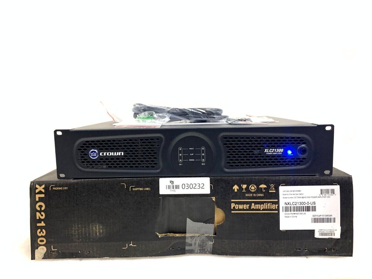 TrueHeartSound's tweet image. Crown XLC21300 2Ch 1300W Power Amp For Pro Cinema Apps #030232 (One) $794.00 USD

Please check our website trueheartsound.com or give us a call Whatsapp  1.917.708.3778 or our office number 1.954.616.5622.