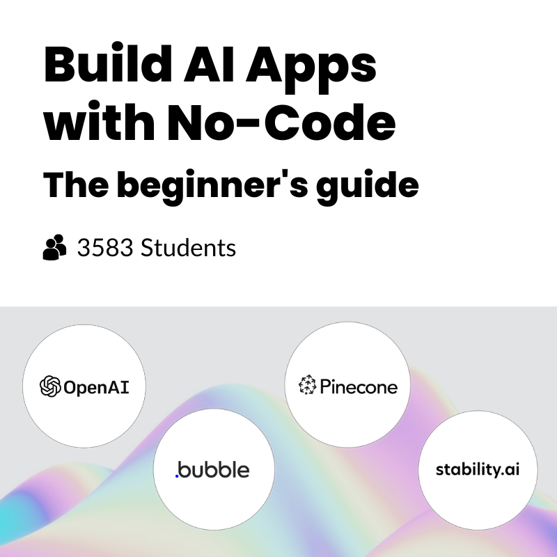 nocodemba's tweet photo. Half of YC's latest startups are building AI companies.

There's a huge opportunity to build AI apps that augment humans with business workflows.

You can learn how to build your own text and image generation apps (without knowing how to code): https://t.co/KRO7A2JXn2