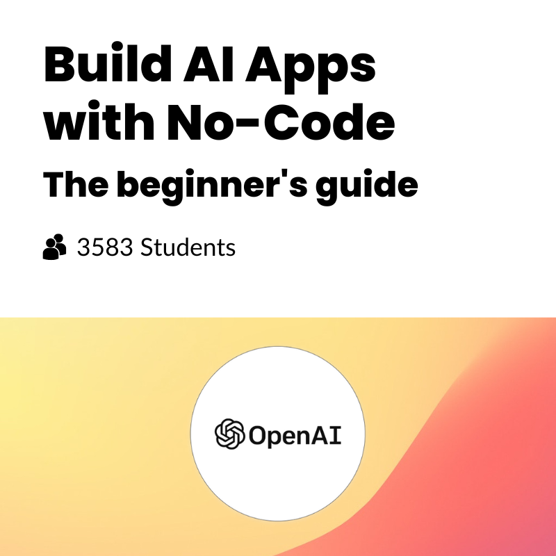 nocodemba's tweet photo. Did you know that OpenAI has an API?

That means you can build your own apps similar to ChatGPT.

With no-code tools (like Bubble) you don't even need to know how to code 🤯

Join 3,000+ students learning how with hands-on projects: https://t.co/Z4wGd3GJw4