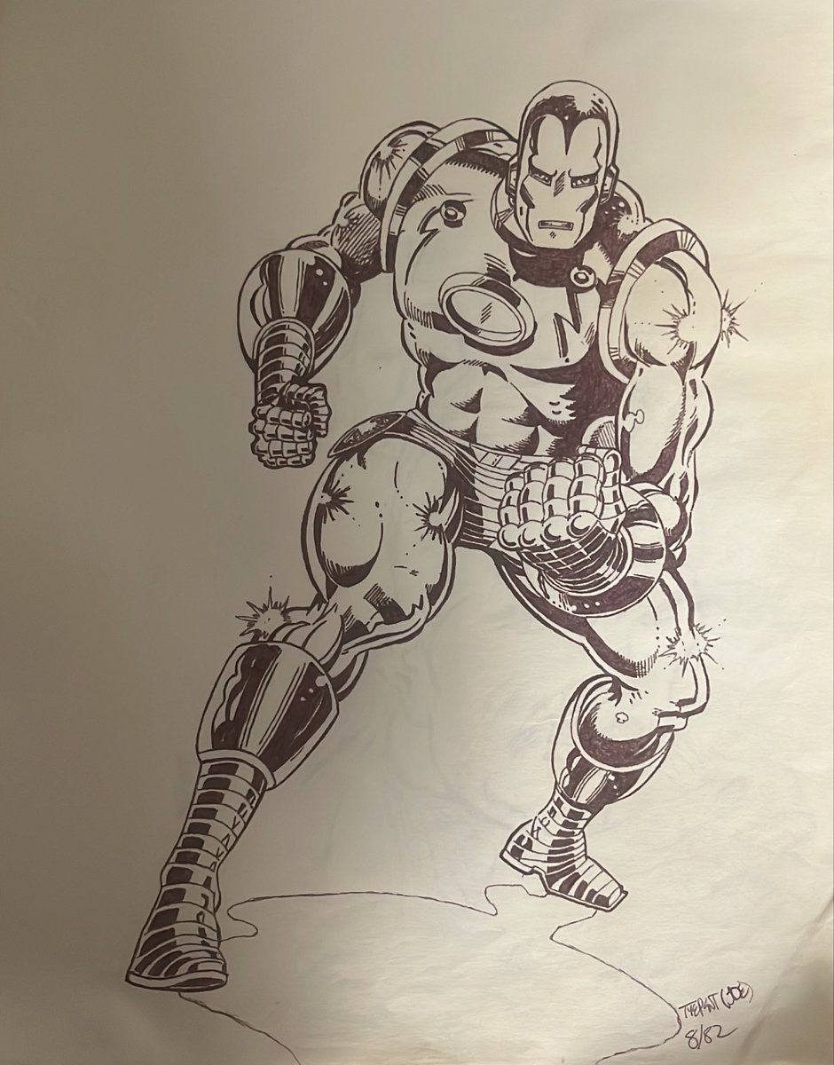 My dad’s comic drawings he did back in high school of 1982 #oldschool #comics #Marvel #dccomics #DC #Actioncomics #Art