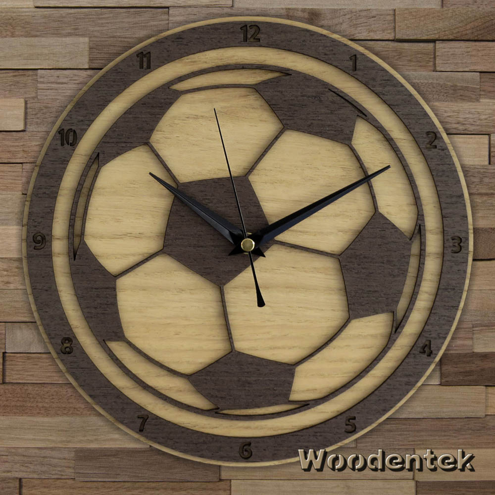 Handmade #Football wooden clock. We created the original clock; don't buy Chinese copies (sometimes they even use our photos to hide their low-quality cheap copy!). #UKEarlyHour #skills - WorldwideShipping etsy.com/listing/511963…