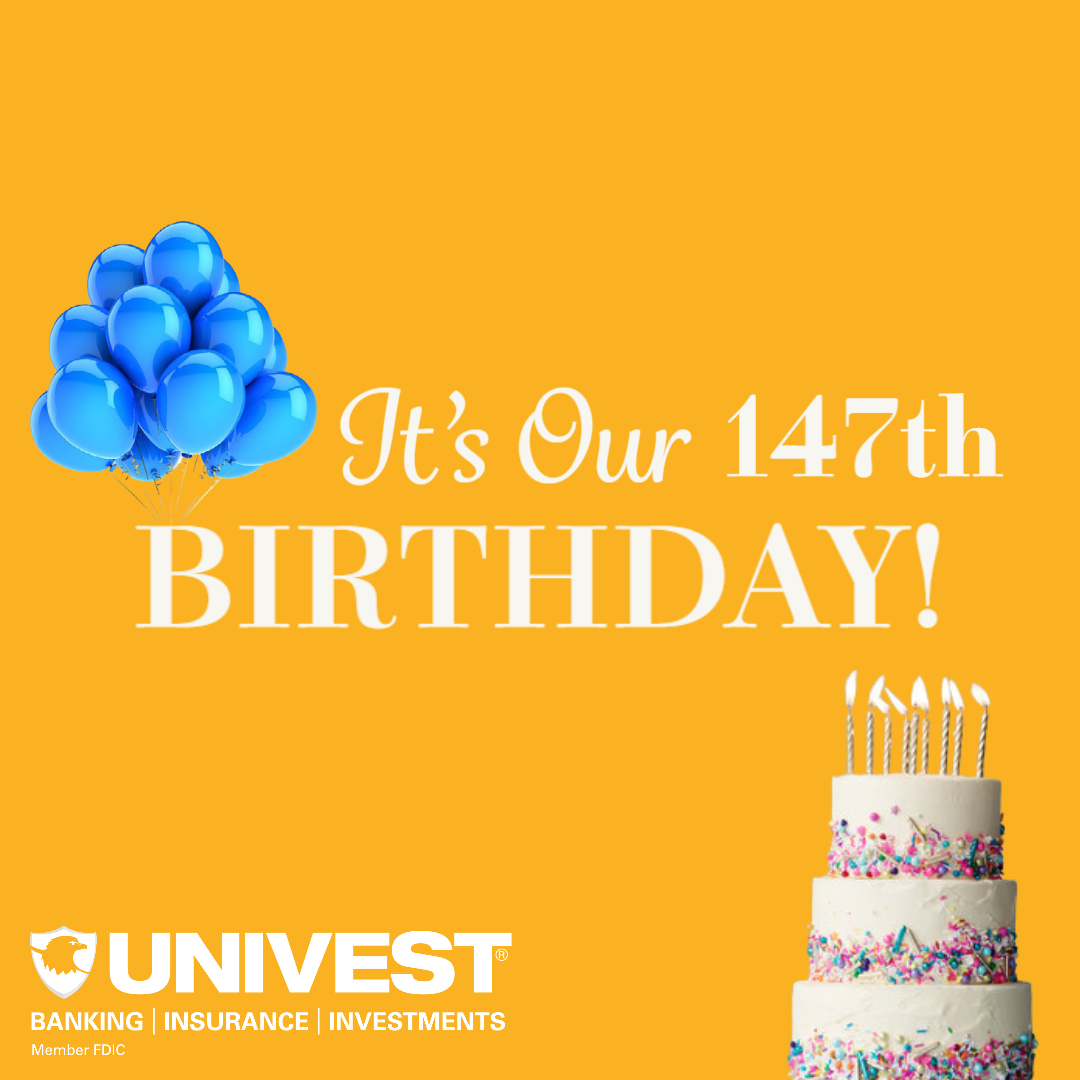 Happy Birthday, Univest! 🎂 🎈🎉 On June 12, 1876, Union National Bank (now Univest) was founded on the corner of Main &amp; Broad Streets in Souderton, PA. Thanks to the dedication of the #UnivestFamily, we're proud to still be serving our communities 147 years later!