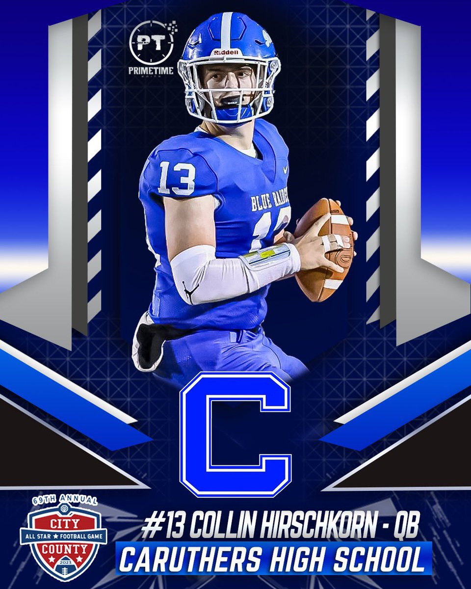 ccallstarfresno's tweet photo. Congratulations, Collin Hirschkorn @chirschkorn13 from Caruthers HS for being selected to the COUNTY team for the 69th Annual City County All-Star football game on June 16th, 2023 at McLane Stadium.
#city #county #allstar #football #game #gocounty #mclanestadium #primetimeedits https://t.co/CNY4zgXIWS