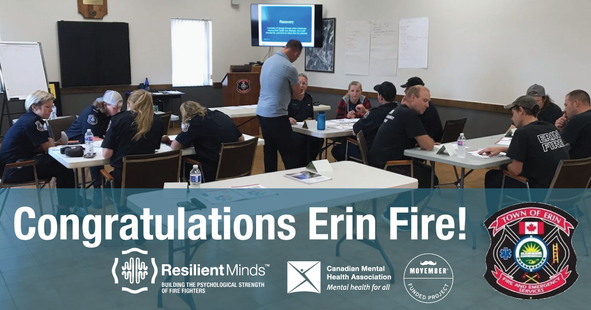 Congrats Erin Fire for completing the in-person training for Resilient Minds and taking the time to develop the skills to maintain psychological wellness! 

Learn more about the program at resilientmindsontario.ca
