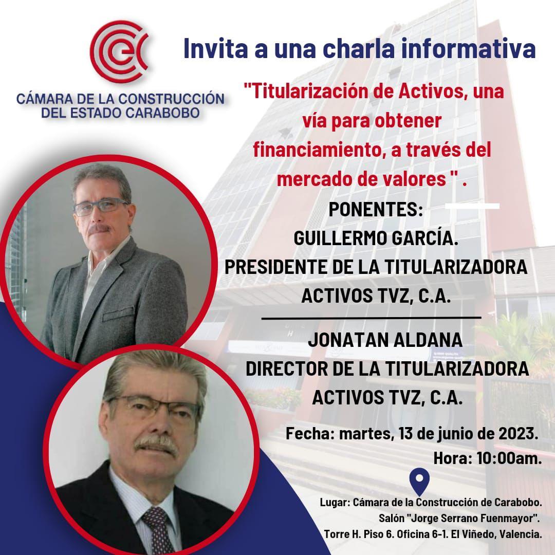 JonatanAG's tweet photo. Mañana martes 13, en la Cámara de la Construcción, tendré la oportunidad de acompañar a mi amigo Guillermo García, en esa charla informativa, que seguramente será de mucha utilidad, para los empresarios carabobeños que están en búsqueda de opciones de financiamiento empresarial. https://t.co/VDnJ8k0FDk