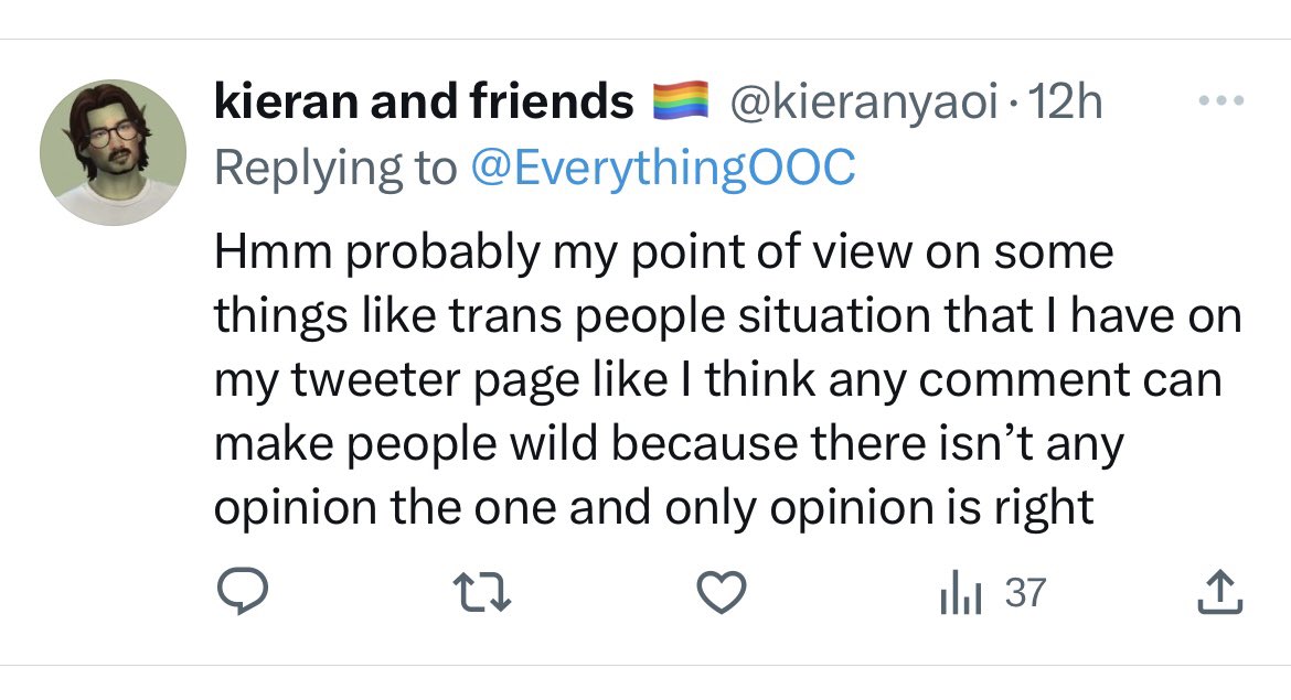 This person has over 7k followers! Many of them are mutuals. This person has been tweeting disgusting things about our transgender friends. They are tweeting replies agreeing with Holloway. They have gone out of their way to misgender Dylan Mulvaney as well as Nikki tutorials.