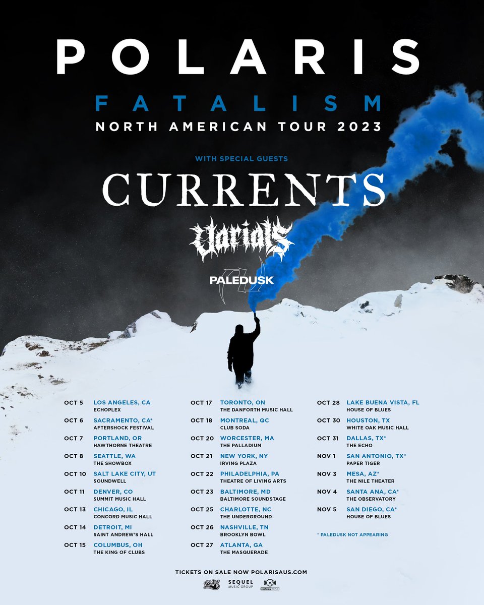 Hittin’ the states again this Fall with @PolarisAus, @VarialsPA and @Paledusk_jpn! 🇺🇸🇦🇺🇯🇵 General on-sale this Friday, June 16th at noon local time! 🌙