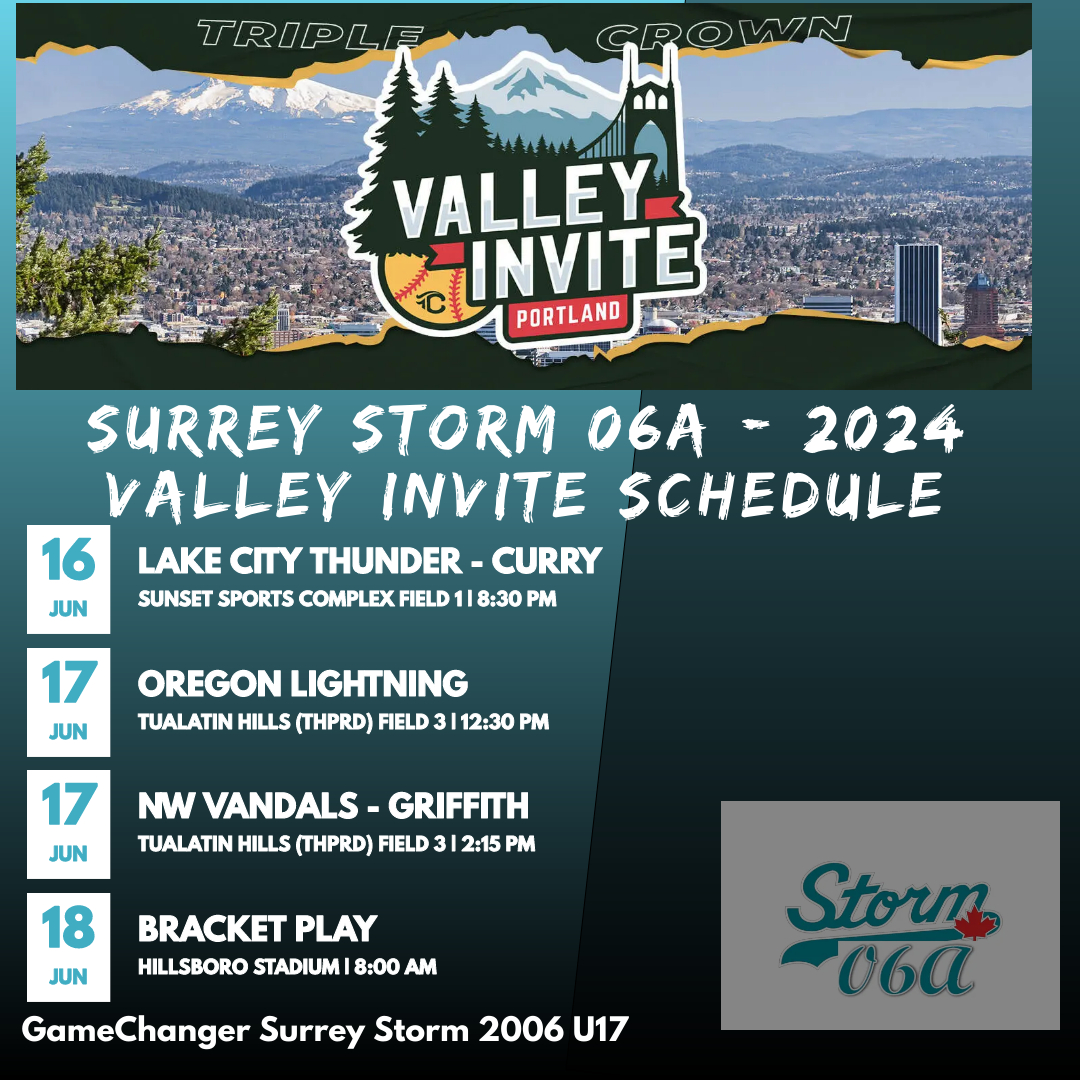 Heading to Portland this weekend.@TCSFastpitch #GoStorm #ValleyInvite
@Los_Stuff @ExtraInningSB @LegacyLegendsS1
@SoftballClips @CoastRecruits @SBRRetweets
@TopPreps @SoftballDown @Softball_Home
@IHartFastpitch