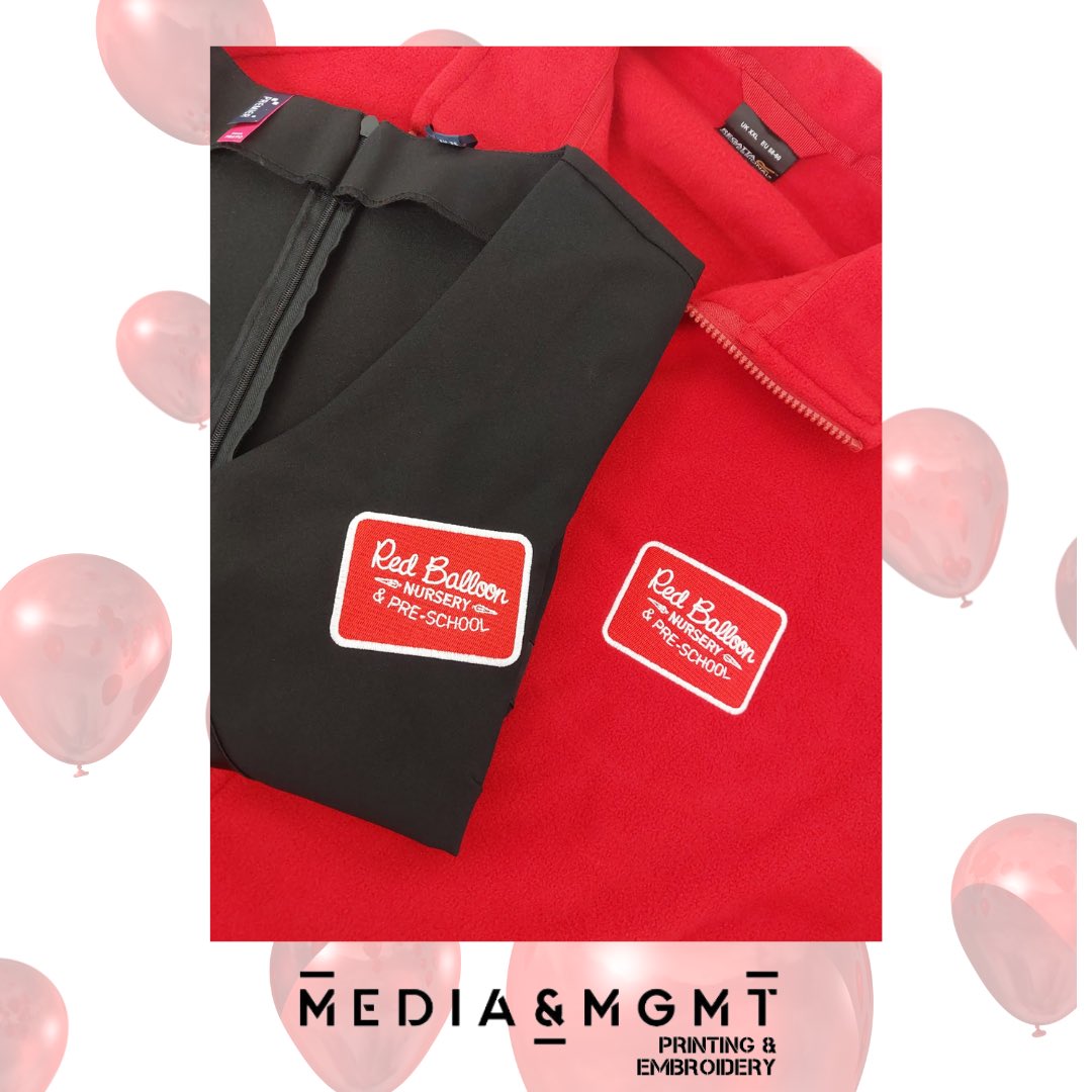 Tunics and fleece jackets for Red Baloon Day Nursery 🎈

#mediamgmtprintingandembroidery #designbox #doncaster #doncasterisgreat #yorkshire #embroidery #customembroidery #print #customprint #customclothing