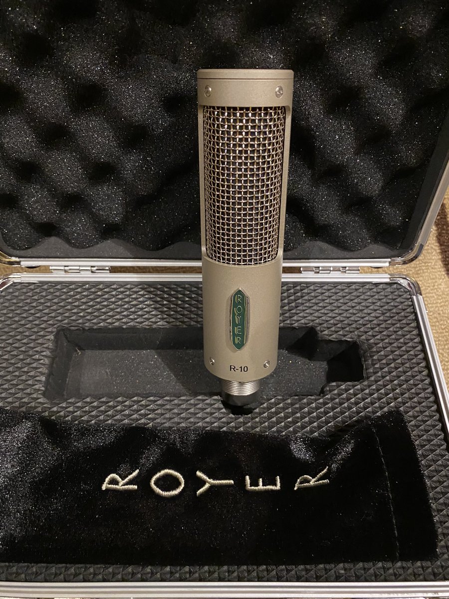 TheShadowSound's tweet photo. So excited to welcome with @royerlabs  R10 to my mic locker. You’ve heard this amazing mic on snare drums and guitar cabs because it has an outrageously high SPL and it’s a ribbon mic!! https://t.co/B8oeoZXtqh