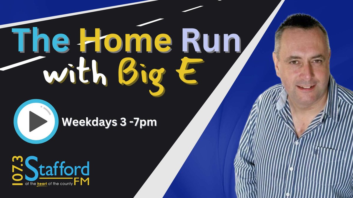 Live &amp; Local - if it's happening in Stafford, it's on Stafford FM!

😎 6.00 Stu Haycock with <a href="/Staff_Gatehouse/">Gatehouse Theatre</a> - travel, laughs &amp; 9am Flashback 

📻10.00 Ray Crowther - Stafford's radio royalty, where local lives!

🎤15.00 Home Run with Big E - travel, quizzes &amp; 6pm Flashback!