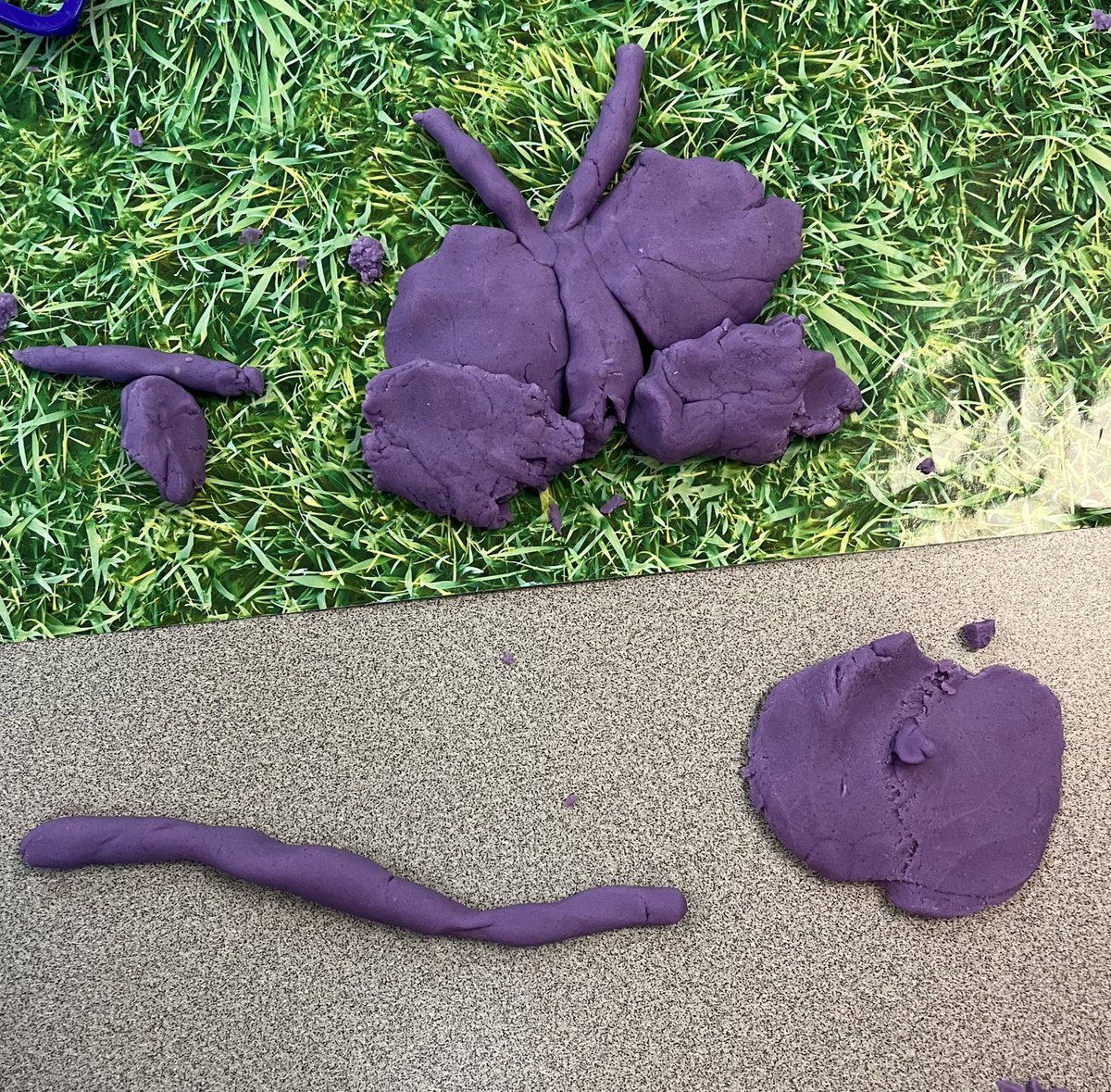 This Pine created a playdough version of the lifecycle of a butterfly. Way to go G! @StRitaOCSB #learnthroughplay