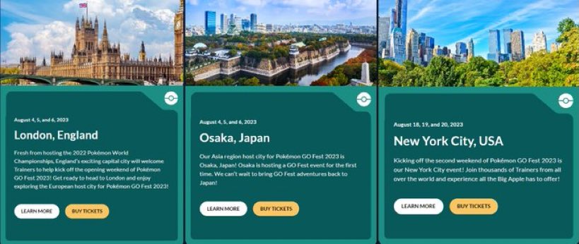 #GiveAway
#GoFest2023Ticket
#PokemonGo

WINNER GET ONE OF HIS/HER CHOICE 
OSAKA or LONDON or NEW YORK

✅ Follow and Retweet
✅ Comment why you want this ticket 

Winner will be announce at June 22th