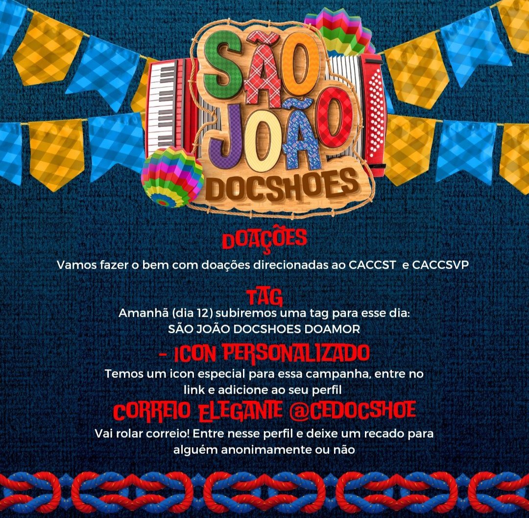 amor_bbb_USA's tweet photo. SÃO JOÃO DOCSHOES DOAMOR https://t.co/TcVF2llmv5