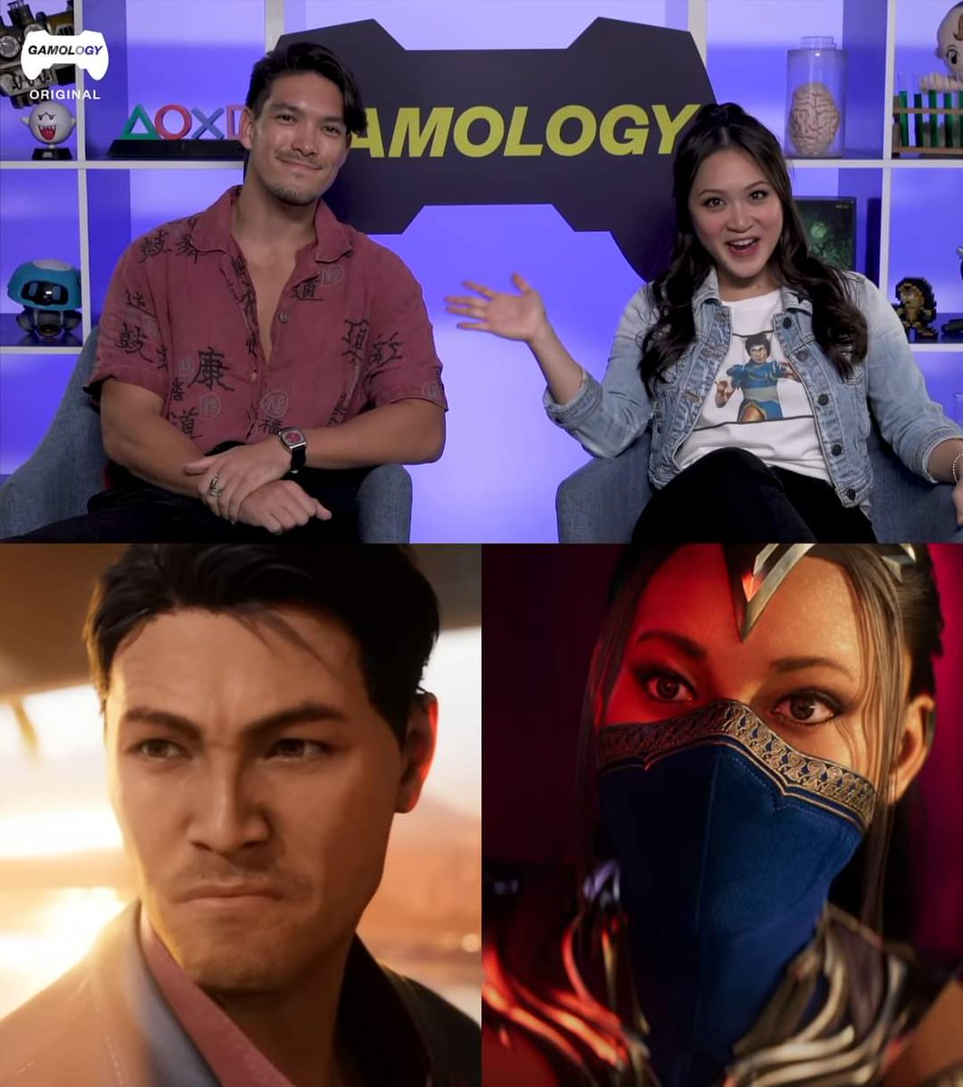 Noah Fleder is the face model for Kenshi and Gemma Nguyen is the face model for Kitana/Mileena in Mortal Kombat 1! Real life Martial Artists who rose to fame by sharing their take on the moves from Mortal Kombat 11 in their show Gamology! It's nice to see them get their time in