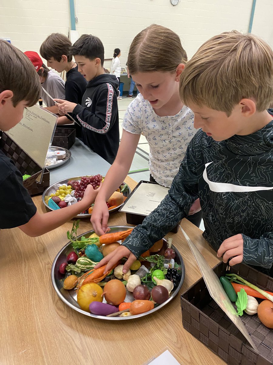 MrsBoomsma's tweet photo. Grades 3-5 had a great day exploring ancient civilizations today! These hands on activities were just what we needed to solidify our learning! We also enjoyed a beautiful medieval feast together! @SCCDSB @GPVanierCS @sara_vadovic https://t.co/4uHqfRbXfq