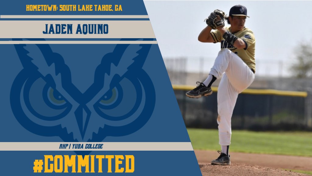 We would like to welcome Jaden Aquino to the Owl Family! Jaden is a RHP out of Yuba College. We are pumped to have him join the squad this fall! Congratulations Jaden! <a href="/Aquinojaden530/">Jaden Aquino</a>