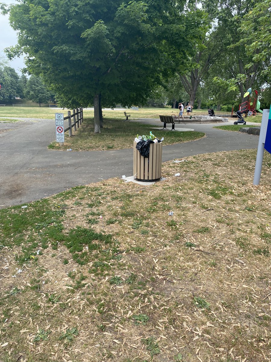 RoadLogic's tweet photo. @ottawacity please pick up the garbage at Ryan Farms park. Unacceptable. https://t.co/6irpVGRXT0