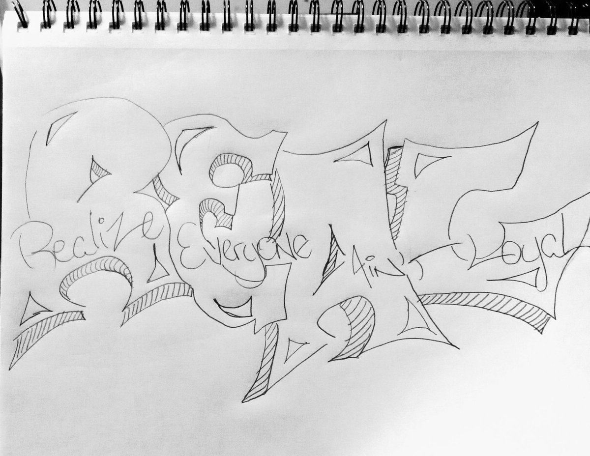 "REAL - REALIZE EVERYONE AIN'T LOYAL" sketch by me. For commissions, hmu on Google Chat at cirocboydageneral@gmail.com