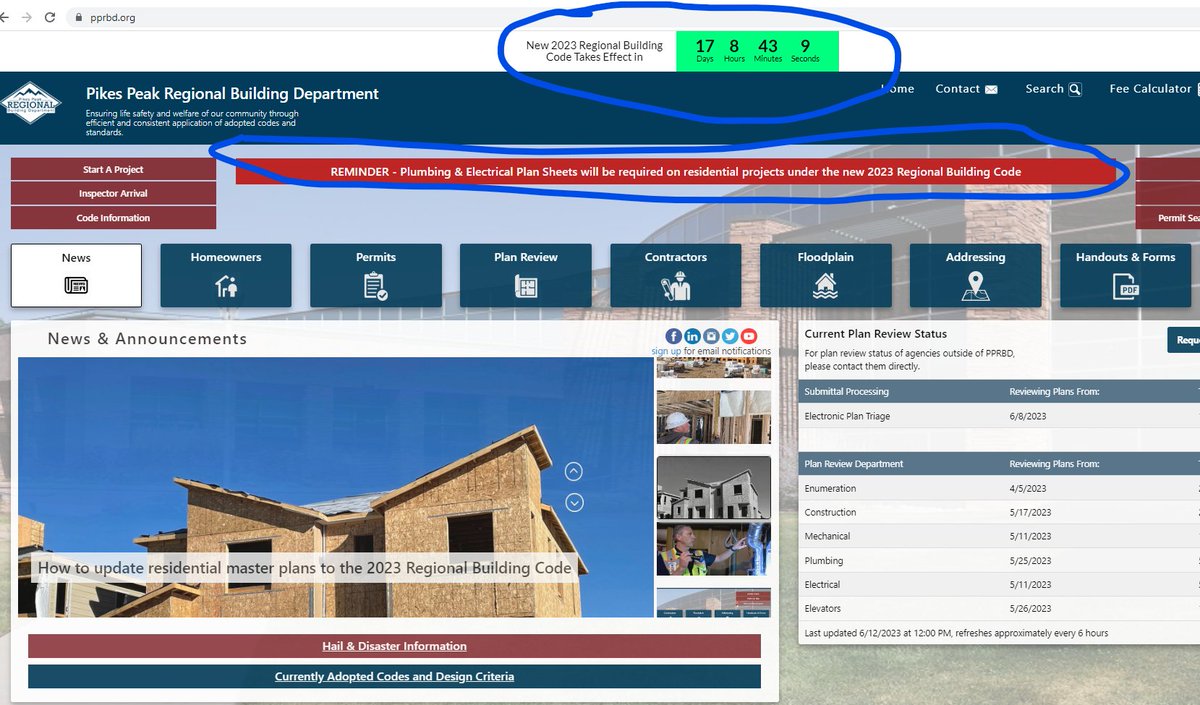 PPRBD's tweet image. 17 days until the code change. #codechange #construction
Important reminders...
1. NO grace period this time. All plans submitted after June 29, must meet new code.
2. Plumbing & Electrical plan sheets now required for residential projects under new code.