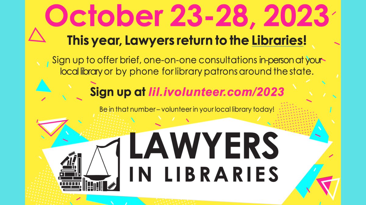 #lawyersinlibraries #volunteeropportunities