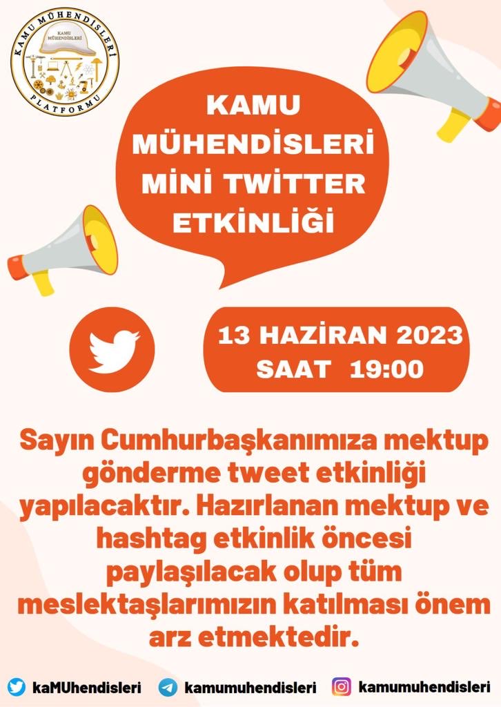 Etkinlik varmış arkadaşlar bensiz olmaz diyorsan bekliyoruz bir tweet, retweet, beğeni yapmadan geçme sensiz bir eksiğiz unutma #KaMuhendisleri