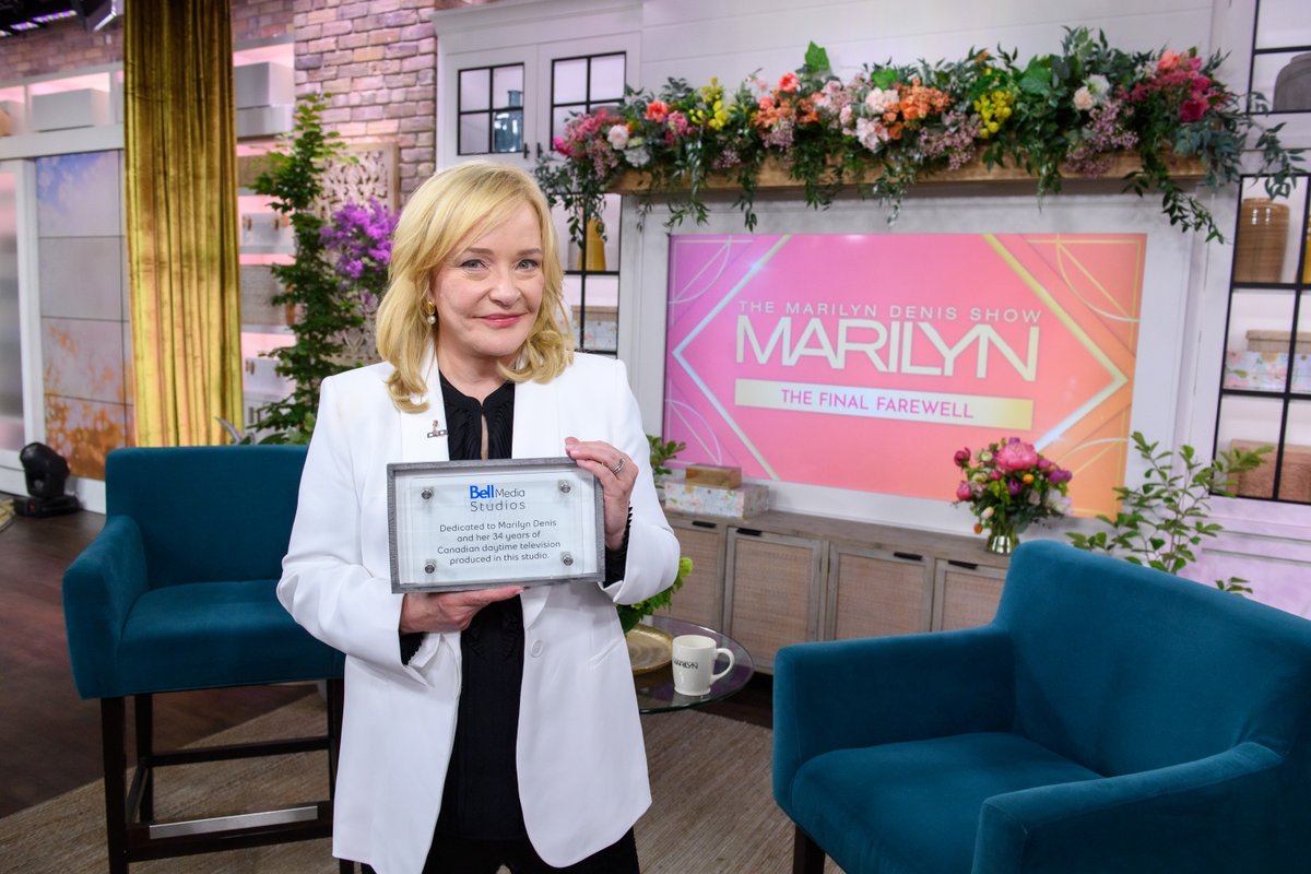 TheMarilynShow's tweet photo. Our final farewell show was an unforgettable hour filled with surprises, memories and a whole lot of laughs. 🫶 Swipe to see who stopped by to celebrate @MarilynDenisCTV and @TheMarilynShow. ➡️✨ https://t.co/a437pTcuj1