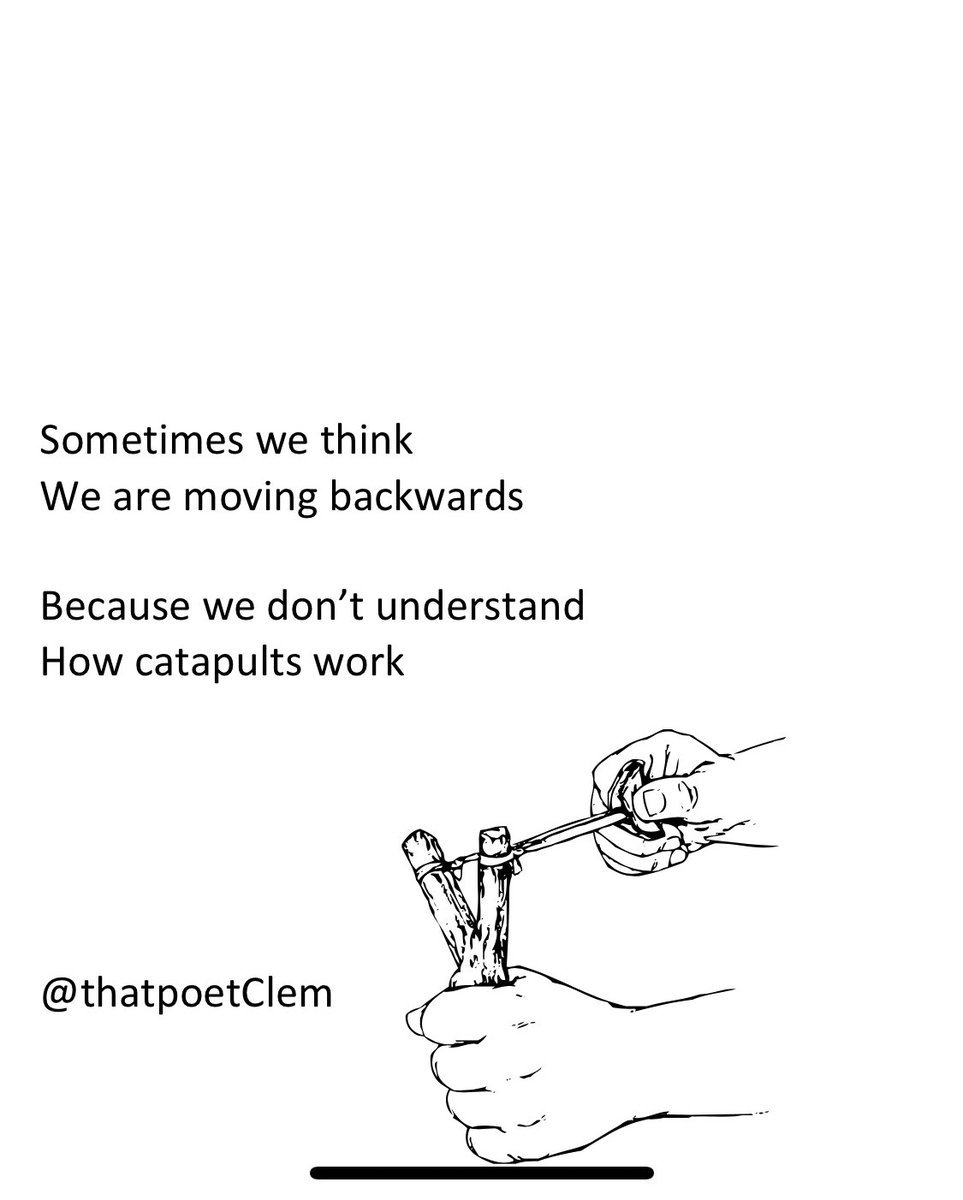 Sometimes backwards is a way forward, ask the catapult