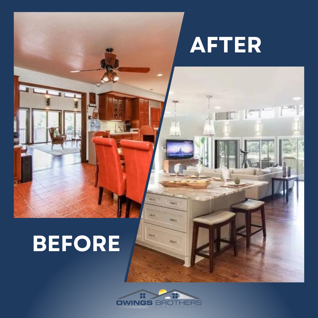 Take a look at this before and after! We complately transformed the space and brought our client's vision to life. 

Visit bit.ly/3mHdsx6 to contact us TODAY!

#OwingsBrothersContracting #MarylandContractors #FamilyOwned #HomeRemodeling #Transformation #LivingSpace