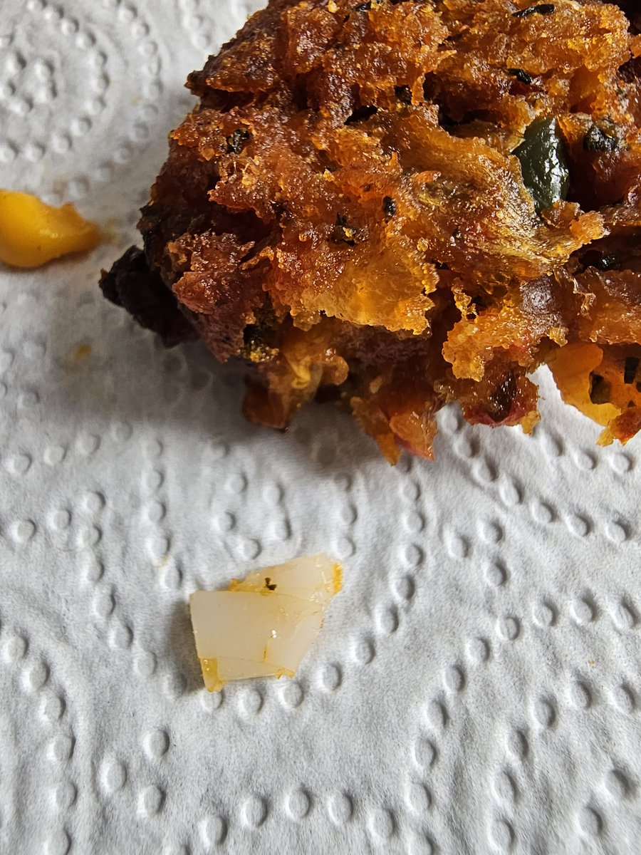 GingerSPYoga's tweet photo. @LidlGB when you find plastic in Sweetcorn and Jalapeno fritters and almost crack your tooth.... What's in the middle of Lidl fritters, PLASTIC ! #notgood #reduceplastic #middleoflidl https://t.co/ydTMRuShMs