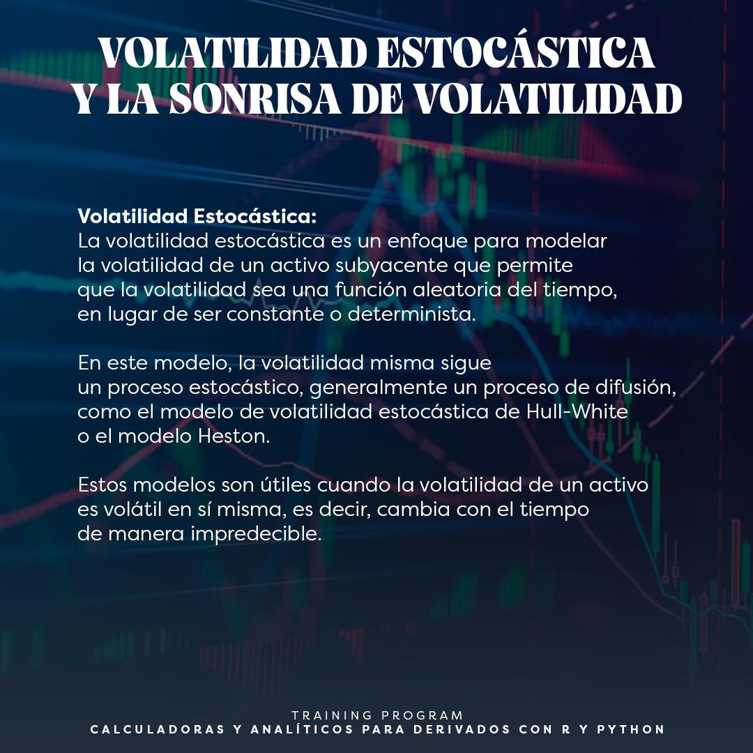 RiskMathicsFI's tweet image. VOLATILIDAD ESTOCÁSTICA y la SONRISA de VOLATILIDAD. |
Conoce más con el TRAINING PROGRAM "Calculadoras y Analíticos para Derivados con R y Python"
HOY COMIENZA y AÚN PUEDES SER PARTE: riskmathics.com/landing/DPD_MX…
#WeAreRiskMathicsTraining
#risk #riskmathics #programaciónenpython