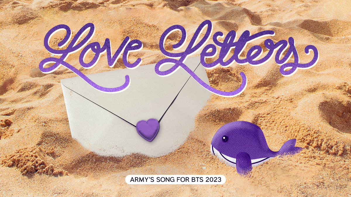 ARMYs Song For BTS: ‘Love Letters’ RELEASE:

We present ‘Love Letters’, to celebrate BTS’ Festa. All proceeds for charity, more info below. #ARMYsSongForBTS2023 #LoveLettersByARMY 💌

“A decade to forever…”

MV: youtube.com/watch?v=lC9Nnp…
PLATFORMS: distrokid.com/hyperfollow/ni…
