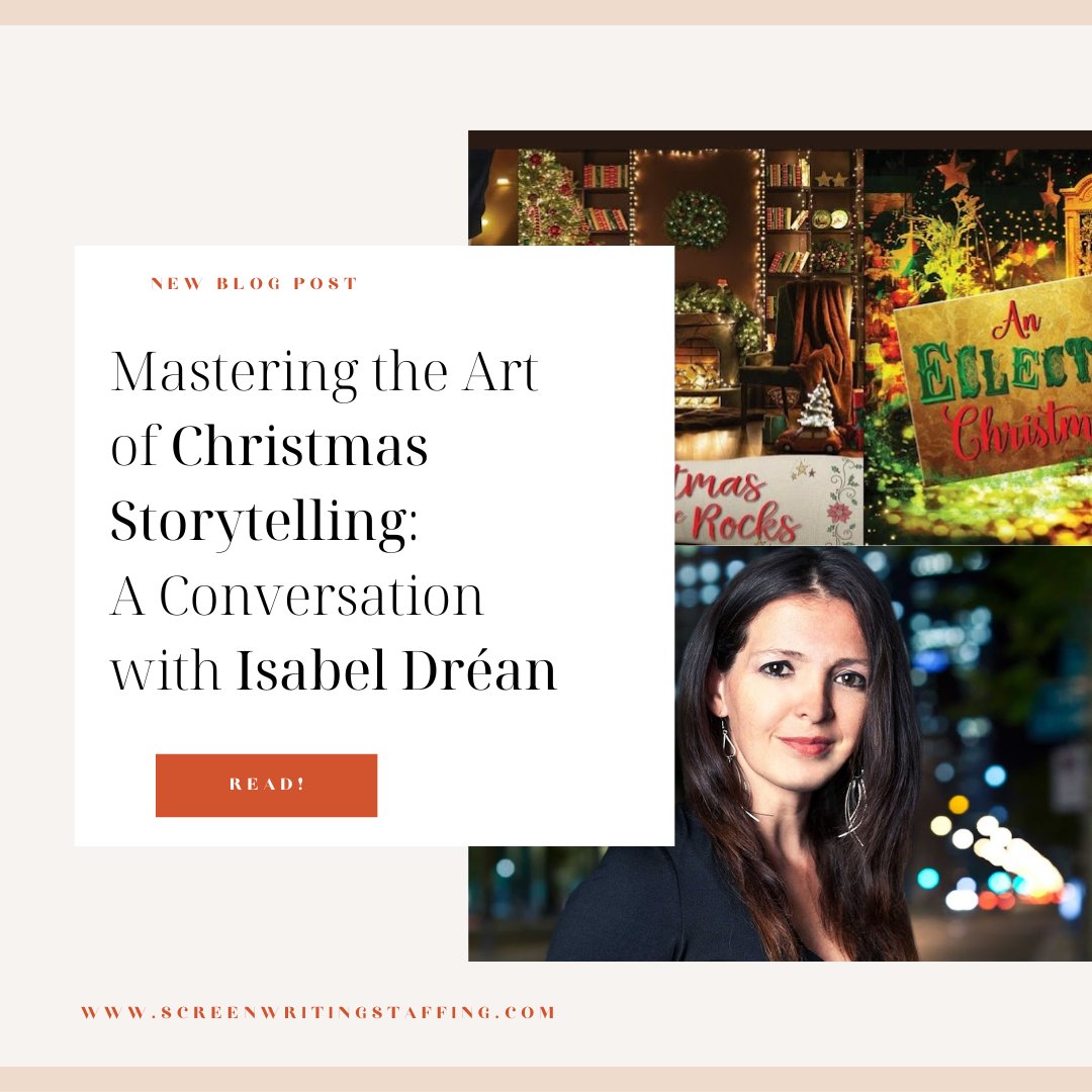 New Blog Post: Mastering the Art of Christmas Storytelling: A Conversation with @isabeldrean

Read the article: screenwritingstaffing.com/post/mastering…

#christmasmovies #hallmarkmovies #holidayfilms #wgastrong #prega #screenwriting #scriptchat #screenplays #screenwriterslife #holidayfilms