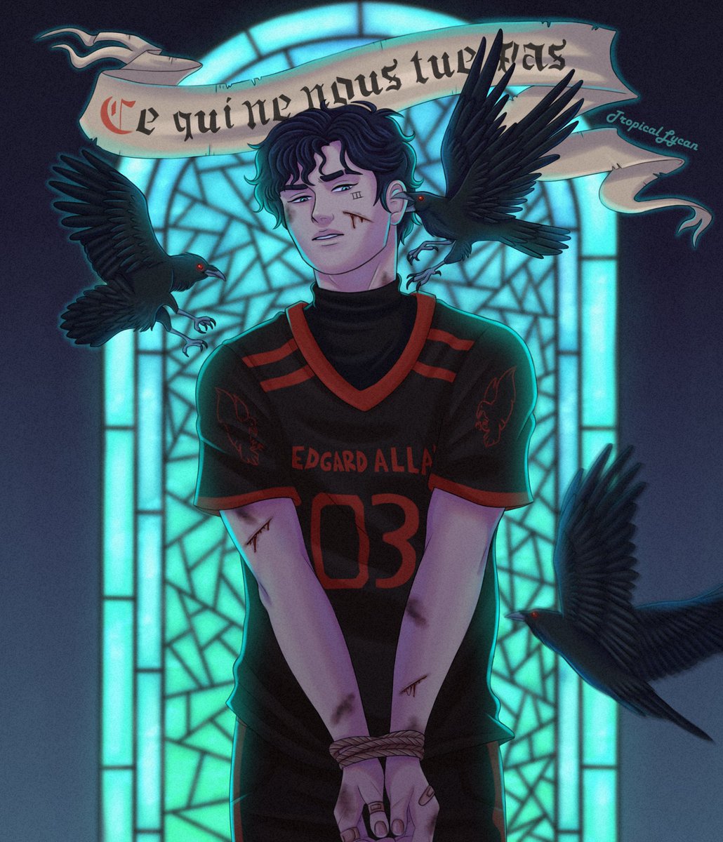 'Ce qui ne nous tue pas...' / 'What doesn't kill you...'
First time drawing Jean Moreau 🐦GIFT FOR @Anthemisarts 

#aftgfanart #aftg #allforthegame #jeanmoreau #thefoxholecourt #theravenking