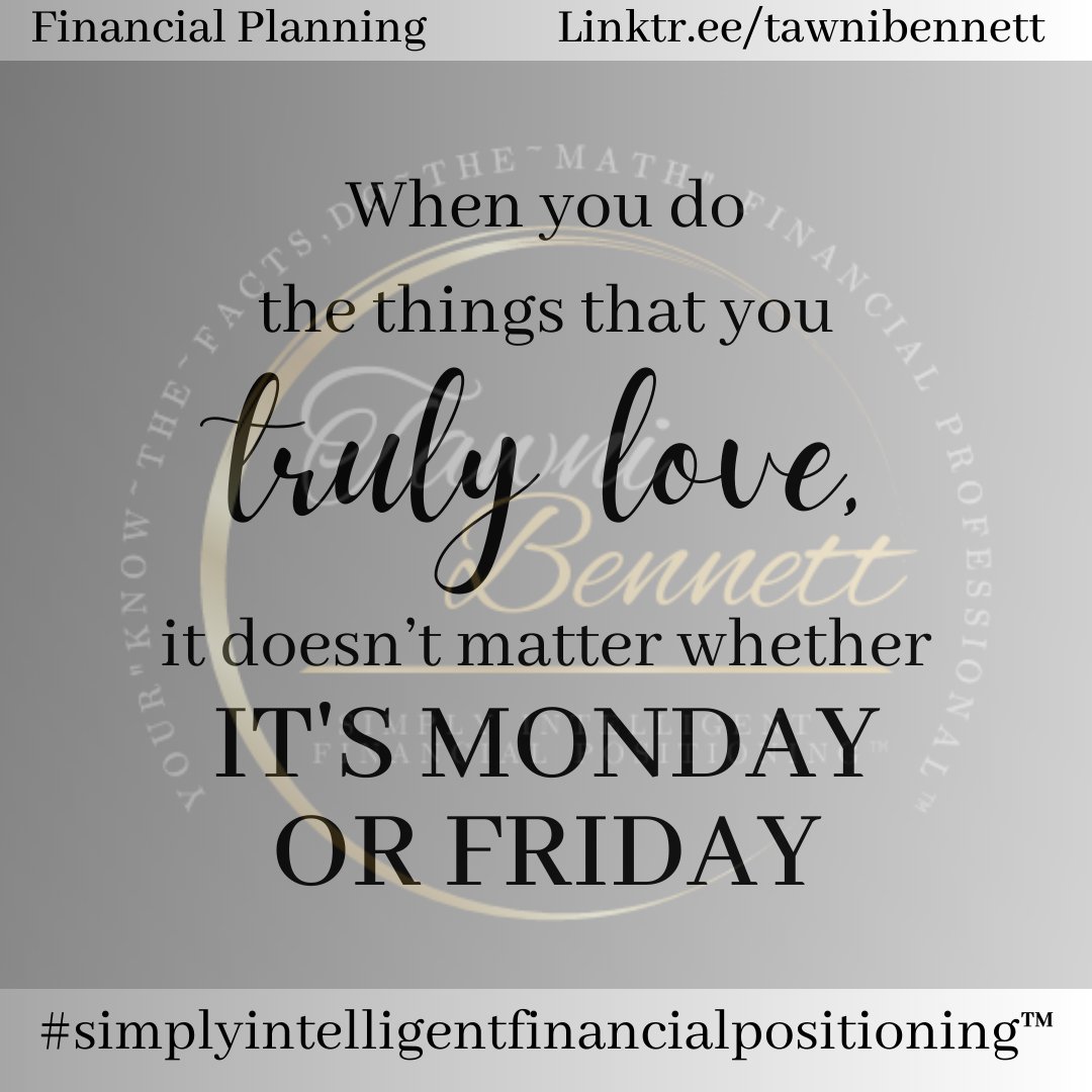 HAPPY MONDAY EVERYONE!!
Live and Retire Happy!
*Be the Difference!
~Tawni

#lovewhatyoudodowhatyoulove #strategicplanning #financialplanning #happydays #Lifeinsurance #annuities #longtermcare #passionforwork #helpinghand #neverunderestimatetheguarantees