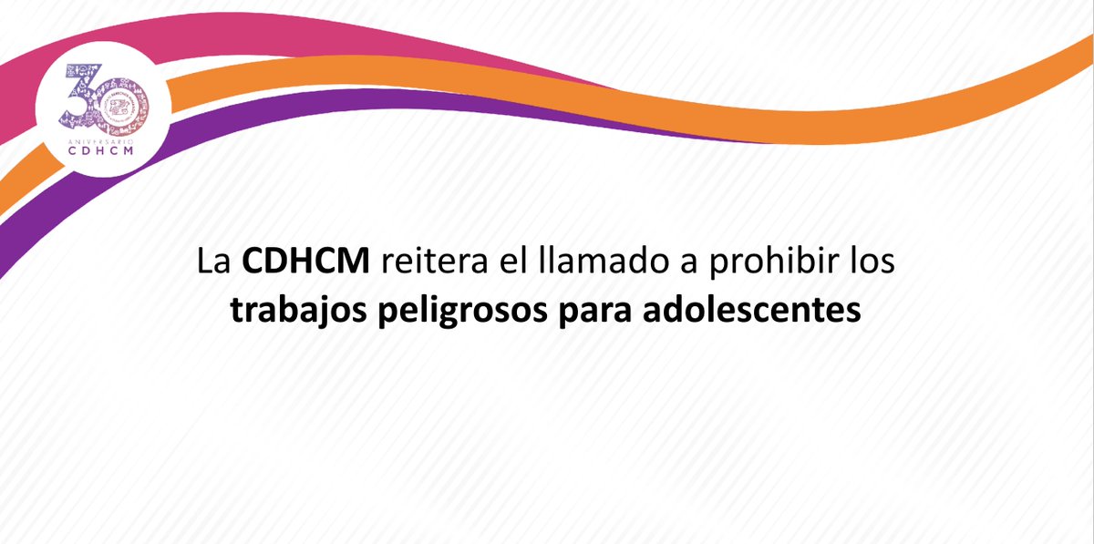 #Boletín 
#DíaMundialContraElTrabajoInfantil 

De acuerdo con la OIT, por primera vez en 20 años el #TrabajoInfantil va en aumento y 80 millones de niñas y niños que trabajan lo hacen en las formas de mayor riesgo.

cdhcm.org.mx/2023/06/la-cdh…
