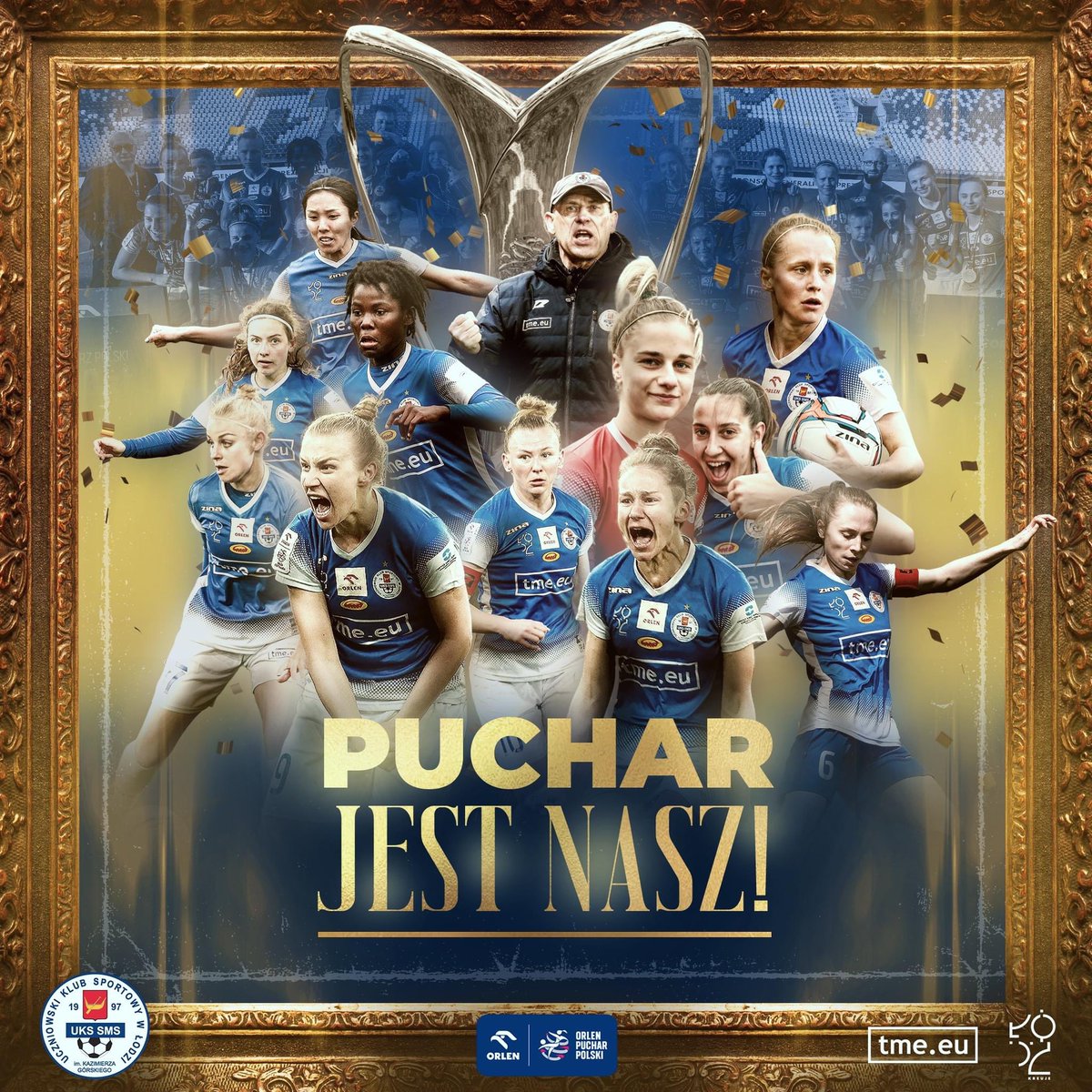 TME_team's tweet photo. Piłkarski ⚽️ sezon #teamTME z TME SMS Łódź kończy z Pucharem Polski 🏆 i Brązowym Medalem w Ekstralidze 🥉🔥 https://t.co/3UbsxJy7Hv