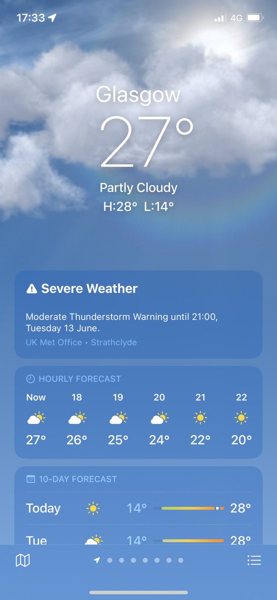 EstherMW's tweet photo. Glasgow, that’s enough now! Not on a Monday! #Glasgow #heatwave https://t.co/MJcMvA0jEm