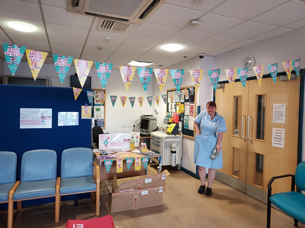 <a href="/livewellsw/">Livewell Southwest</a> the lower limb service and tissue viability team celebrating the first day of <a href="/LegsMatter/">LegsMatter</a> week! Educating about the importance of leg health. More to come in the week! ❤️ #legsmatterweek